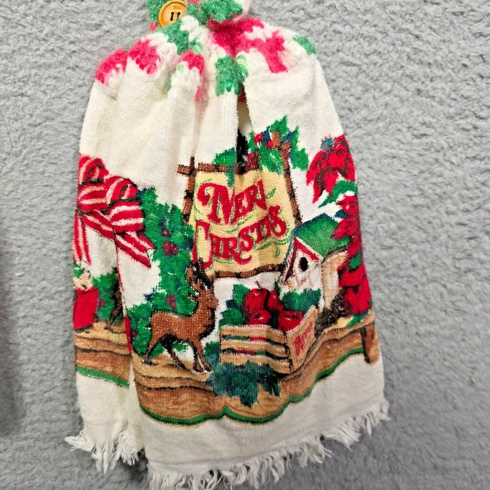 Vintage Crochet Top Cup Towels Hanging Kitchen‎ Lot Of 12 Christmas Duplicates